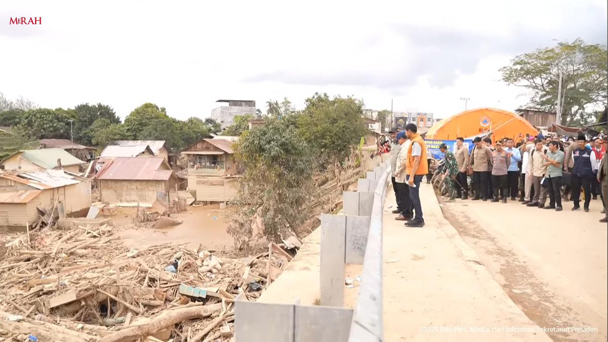 Prabowo Tinjau Banjir Aceh Tamiang dan Soroti Gelondongan Kayu