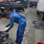 Banjir Rob Rendam Jalan RE Martadinata Depan JIS Jakarta