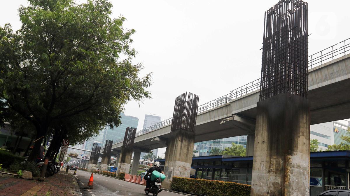 Nasib Tiang Monorel Mangkrak Senayan Dikoordinasikan dengan Setneg